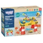 Smėlio ir vandens stalas statybų tema su 4 mašinėlėmis – Paveikslėlis 11