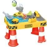 Smėlio ir vandens stalas statybų tema su 4 mašinėlėmis – Paveikslėlis 9