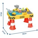 Smėlio ir vandens stalas statybų tema su 4 mašinėlėmis – Paveikslėlis 10