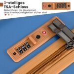 3 dalių tvirto korpuso kelioninių lagaminų komplektas su TSA spyna ir teleskopine rankena (Mėlyna) – Paveikslėlis 3