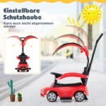 Mercedes-Benz stumiama mašinėlė su stūmimo rankena (Raudona) – Paveikslėlis 5