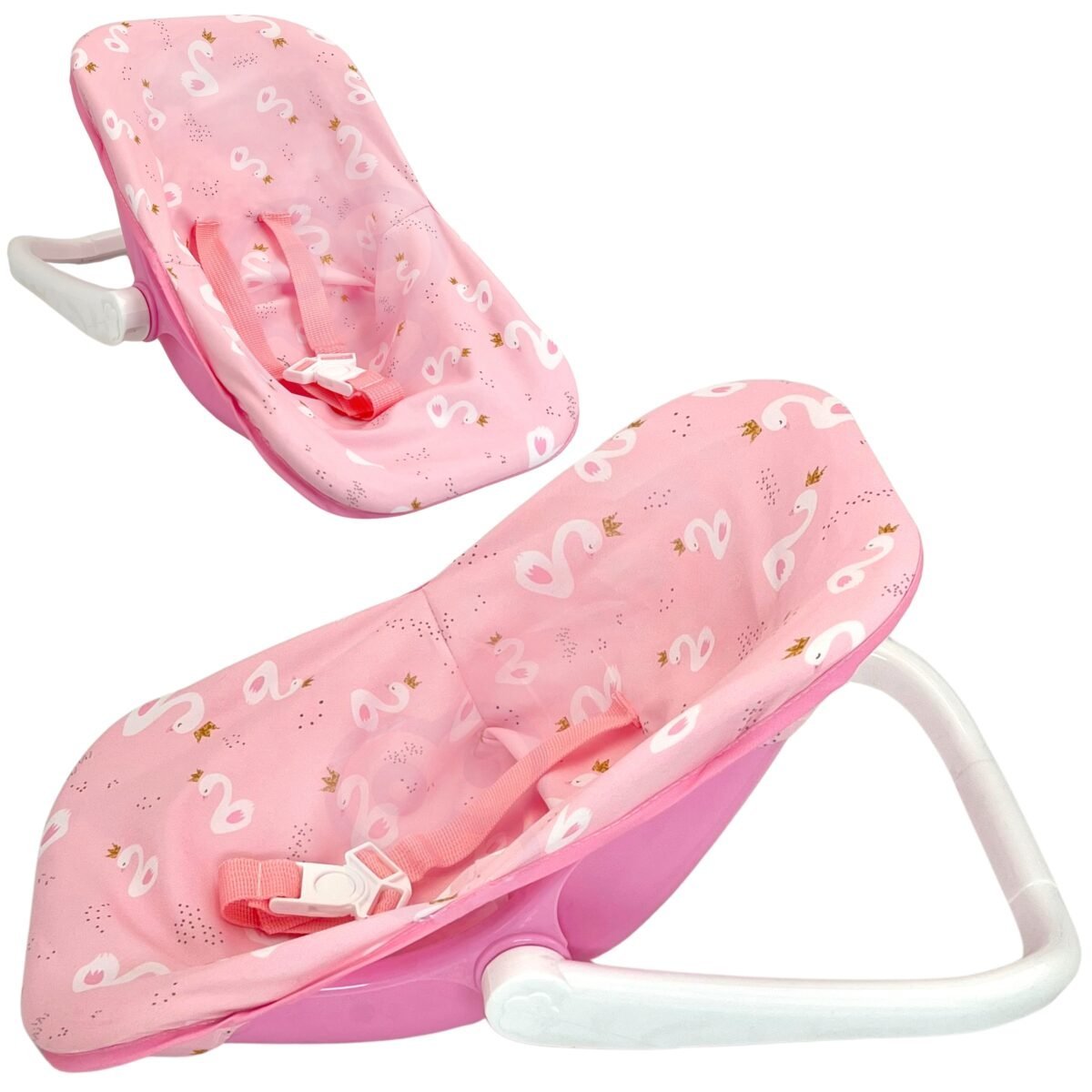 Kūdikio lėlės rinkinys su rožine nešyne – Paveikslėlis 12