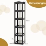 Besisukanti knygų lentyna su skaidriomis sienelėmis (Juoda) – Paveikslėlis 2