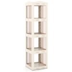 360° Pasukama Sulankstoma Knygų Lentyna (Balta)