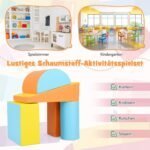 5 dalių minkštų putų kaladėlių rinkinys laipiojimui ir čiuožimui (Oranžinė) – Paveikslėlis 4