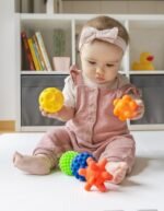 Sensoriniai kamuoliukai vaikams 5 vnt – Paveikslėlis 4