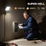Darbinių prožektorių komplektas su judesio jutikliu 50W – Paveikslėlis 4