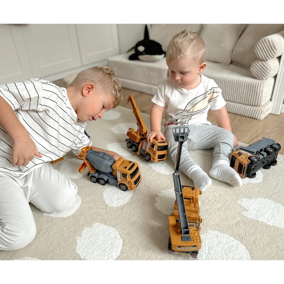 6 dalių didelių statybinių mašinų rinkinys – Paveikslėlis 2