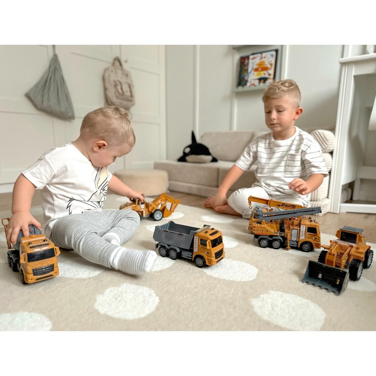 6 dalių didelių statybinių mašinų rinkinys – Paveikslėlis 11