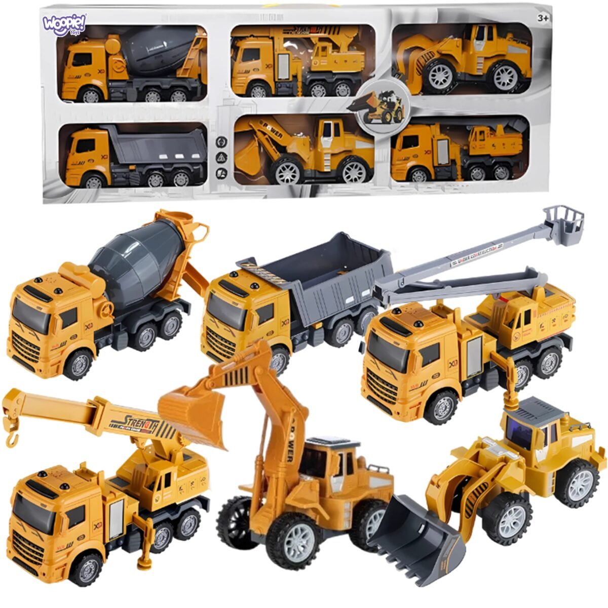 6 dalių didelių statybinių mašinų rinkinys – Paveikslėlis 13