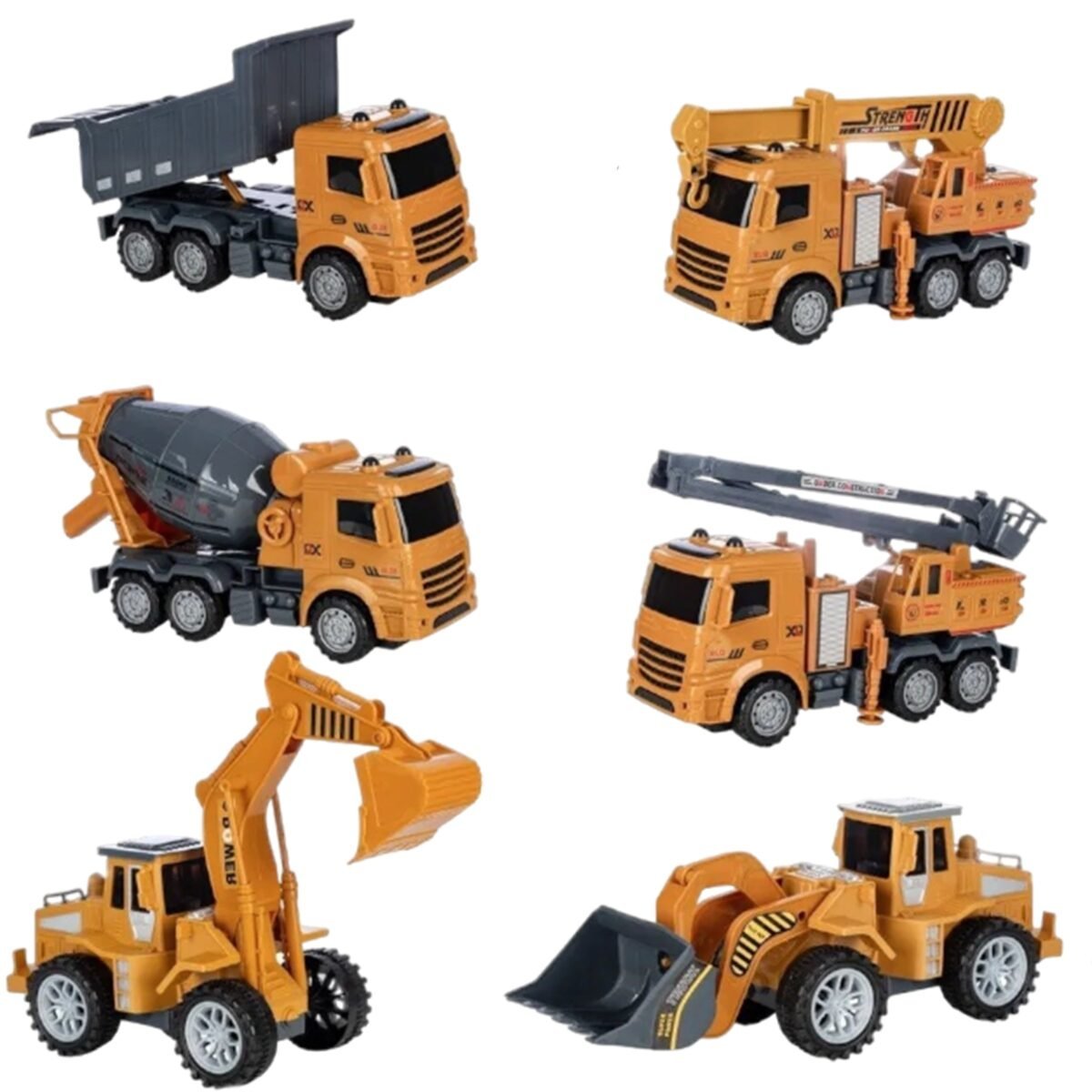 6 dalių didelių statybinių mašinų rinkinys – Paveikslėlis 14