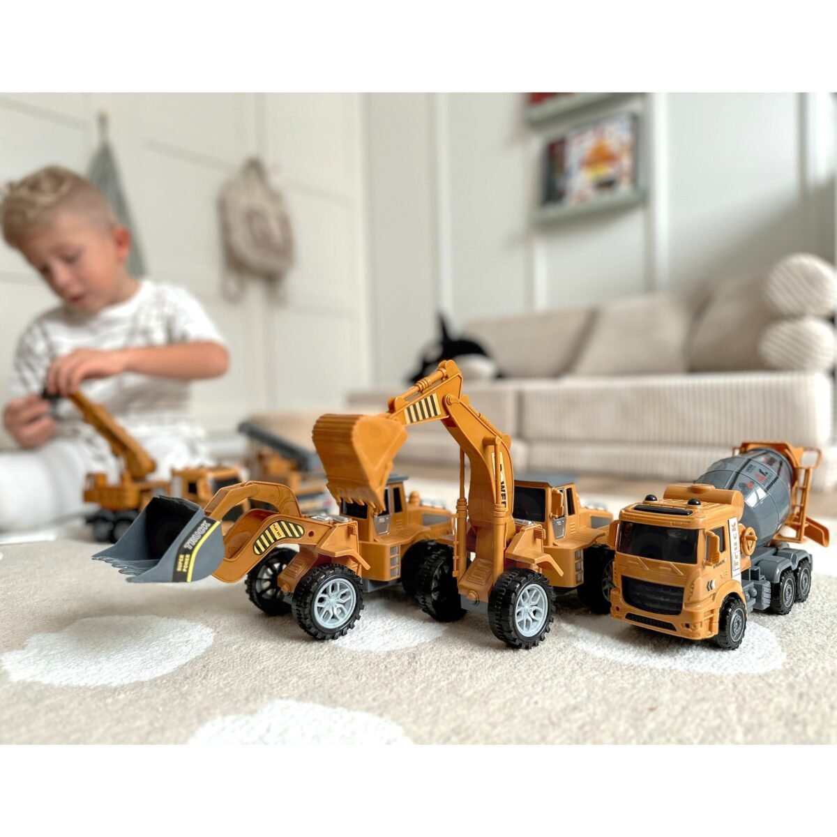 6 dalių didelių statybinių mašinų rinkinys – Paveikslėlis 4