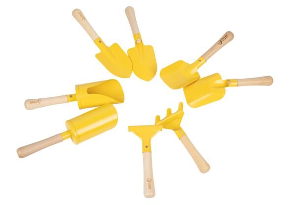 8 dalių metalinis sodo ir smėlio įrankių rinkinys