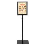 A4 informaciniai stovai (2 vnt.) su reguliuojamu aukščiu ir tvirtu metaliniu rėmu (Juoda)