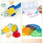 Apvalus vandens piešimo kilimėlis su pasaulio žemėlapiu ir gyvūnais – Paveikslėlis 4