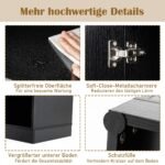 Aukšta virtuvės spintelė su darbastaliu ir įvairiomis saugojimo zonomis (Juoda) – Paveikslėlis 4