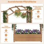 Aukštas gėlynas vazonams ir vijokliniams augalams su grotelėmis ir kabinamu stogeliu (Ruda) – Paveikslėlis 5