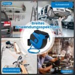 Automatinė suspausto oro žarnos ritė su 15 m žarna ir sieniniu laikikliu (Mėlyna) – Paveikslėlis 3