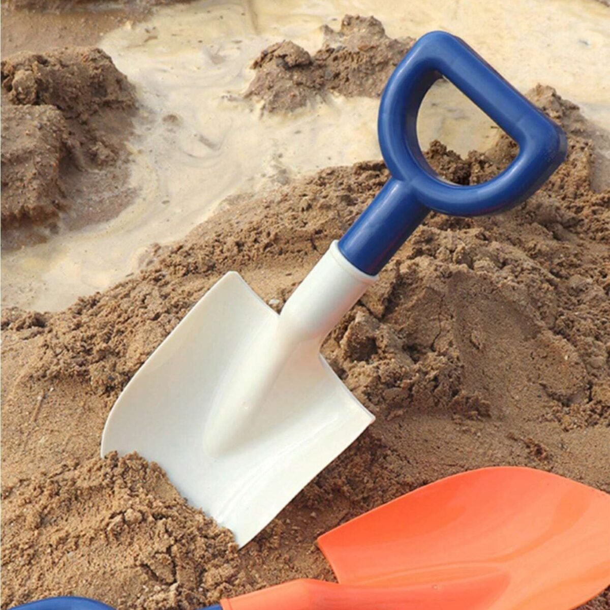 Baltas smėlio kastuvėlis 33 cm – Paveikslėlis 3