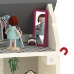 Medinis lėlių namelis su baldais – Paveikslėlis 3