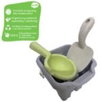 Biologiškai skaidus 8 dalių smėlio žaislų rinkinys su kibirėliu – Paveikslėlis 2