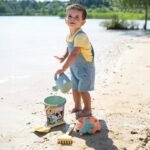 Bioplastikinis smėlio žaislų rinkinys su kibirėliu ir laistytuvu
