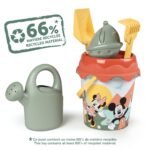 Bioplastikinis smėlio žaislų rinkinys su kibirėliu ir laistytuvu