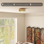 Boho stiliaus lubinis šviestuvas su kanapinės virvės gaubtu ir G9 LED lempute – Paveikslėlis 6