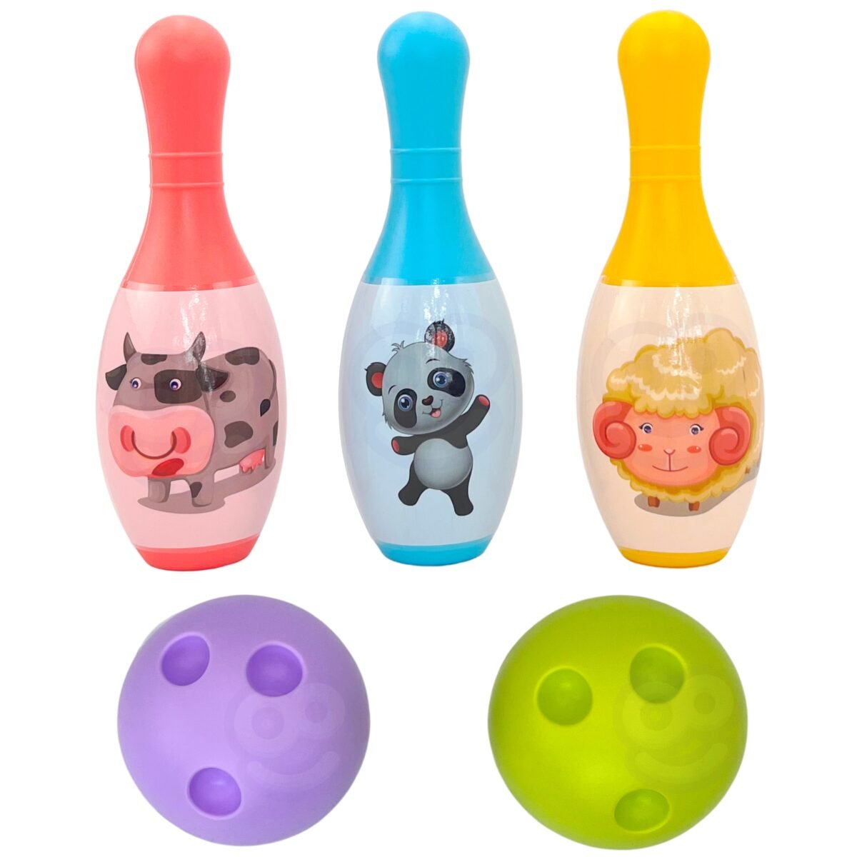 Boulingo rinkinys vaikams su gyvūnėliais ir skaičiais, 8 dalių – Paveikslėlis 3