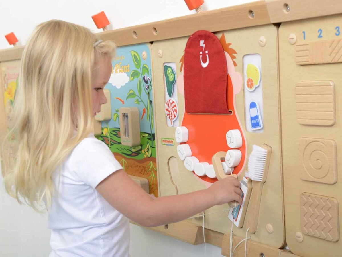 Burnos higienos ir skonių jutiminė lentelė Montessori – Paveikslėlis 7