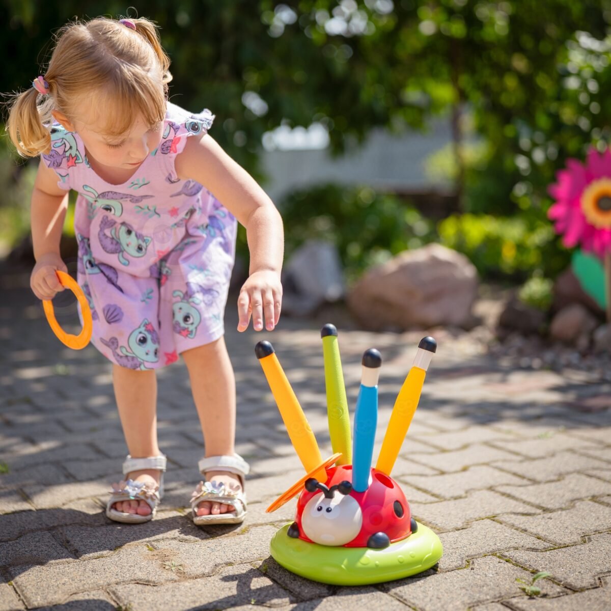 Daugiafunkcinė boružė su šokdyne, raketų paleidikliu ir žiedų metimu – Paveikslėlis 4