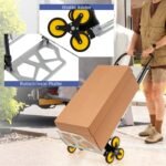 Daugiafunkcinis 2-in-1 aliumininis vežimėlis ir 3 pakopų kopėčios (Sidabrinė) – Paveikslėlis 5