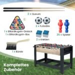 Konvertuojamas stalo futbolo ir bilijardo stalas (Juoda ir Natūrali)