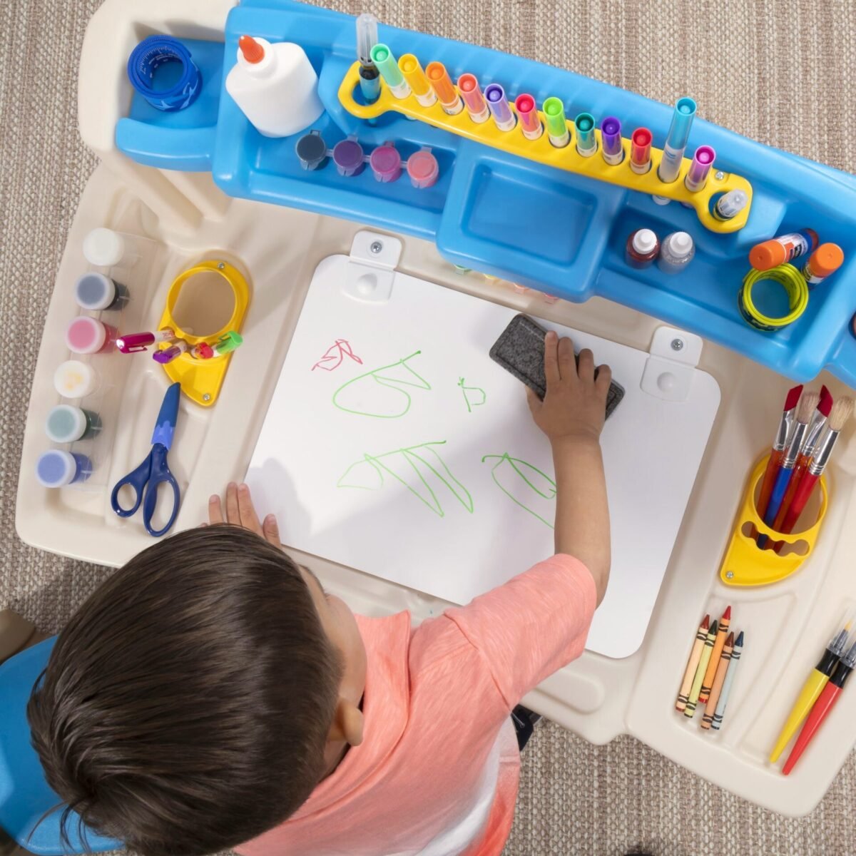 Daugiafunkcis edukacinis kūrybos stalas su kėdute – Paveikslėlis 6