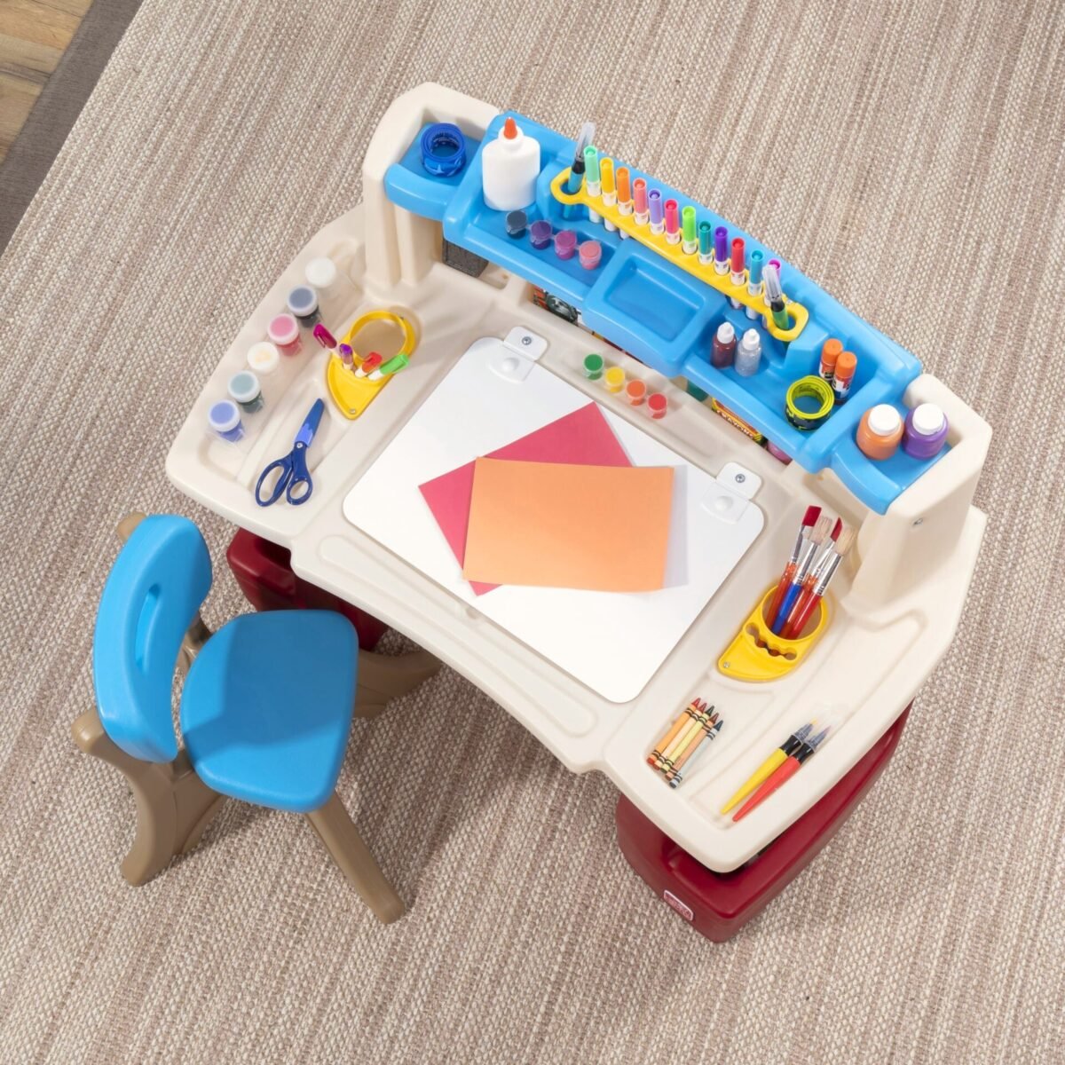 Daugiafunkcis edukacinis kūrybos stalas su kėdute – Paveikslėlis 7