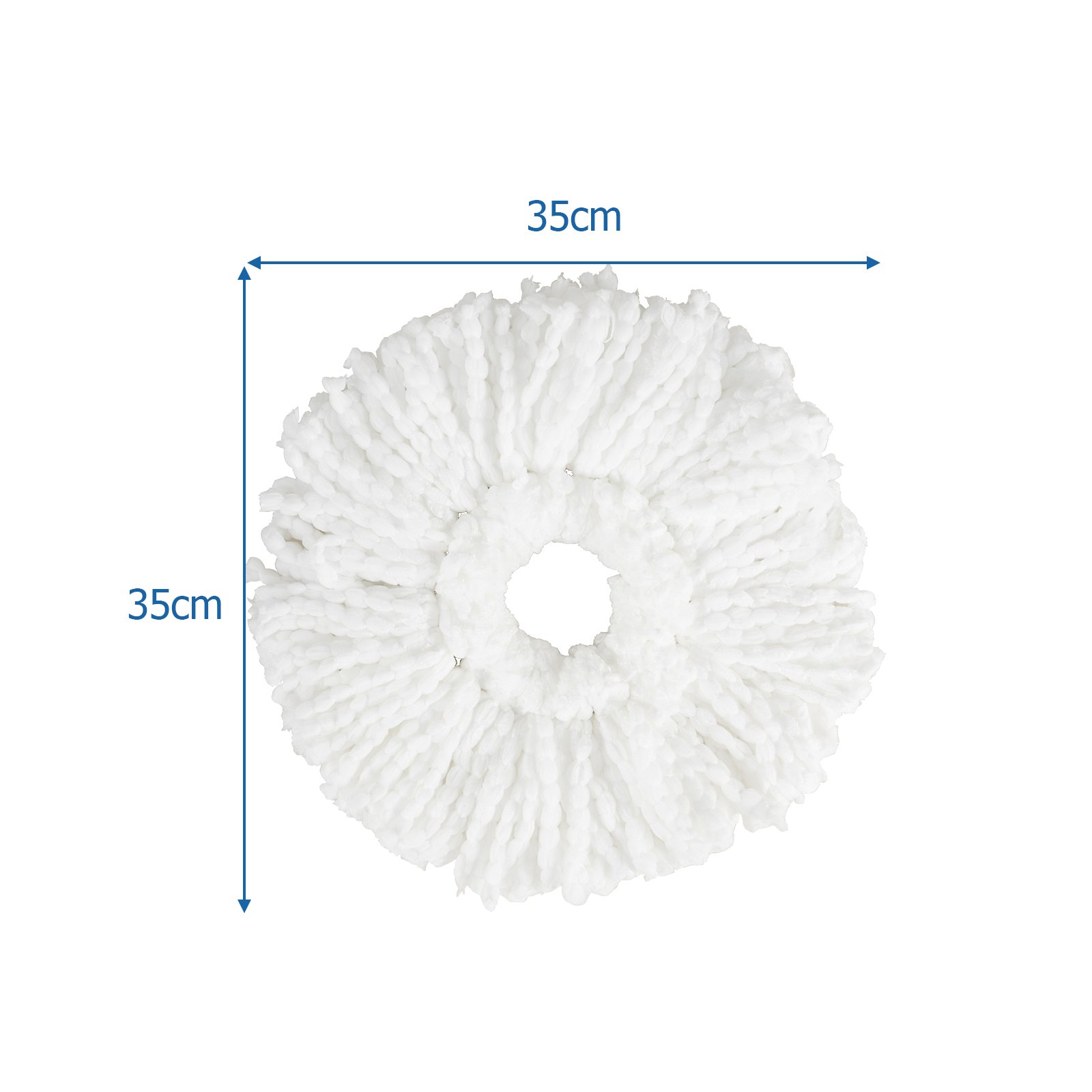 Daugkartinio naudojimo šluosčių antgaliai drėgnam ir sausam valymui (Balta)