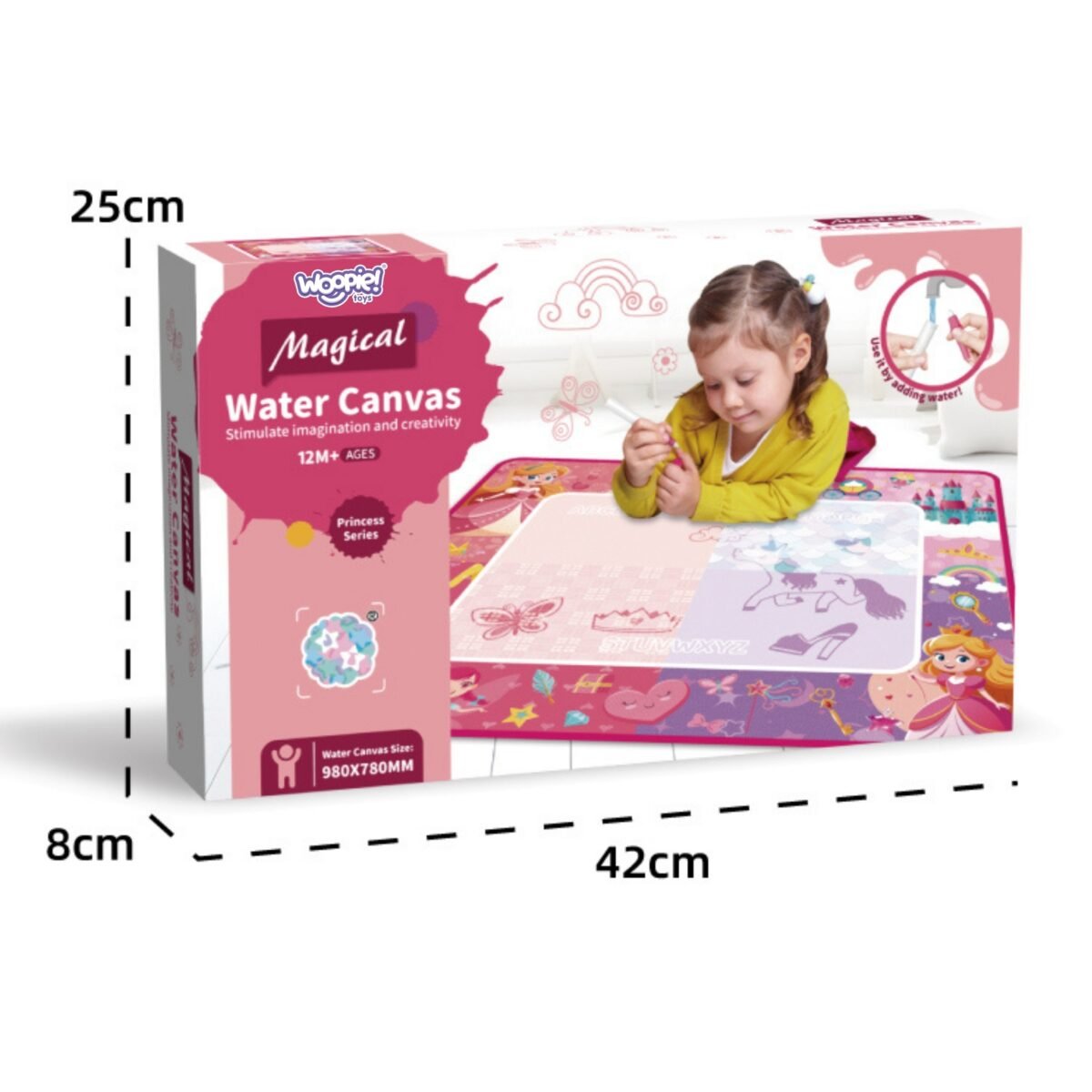 Daugkartinis vandens piešimo kilimėlis princesių motyvais su rašikliais – Paveikslėlis 4