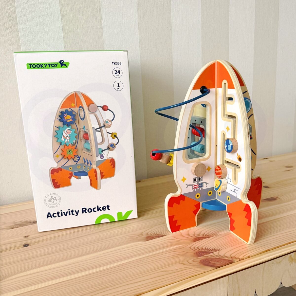 Didelė medinė edukacinė daugiafunkcė raketa – Paveikslėlis 5