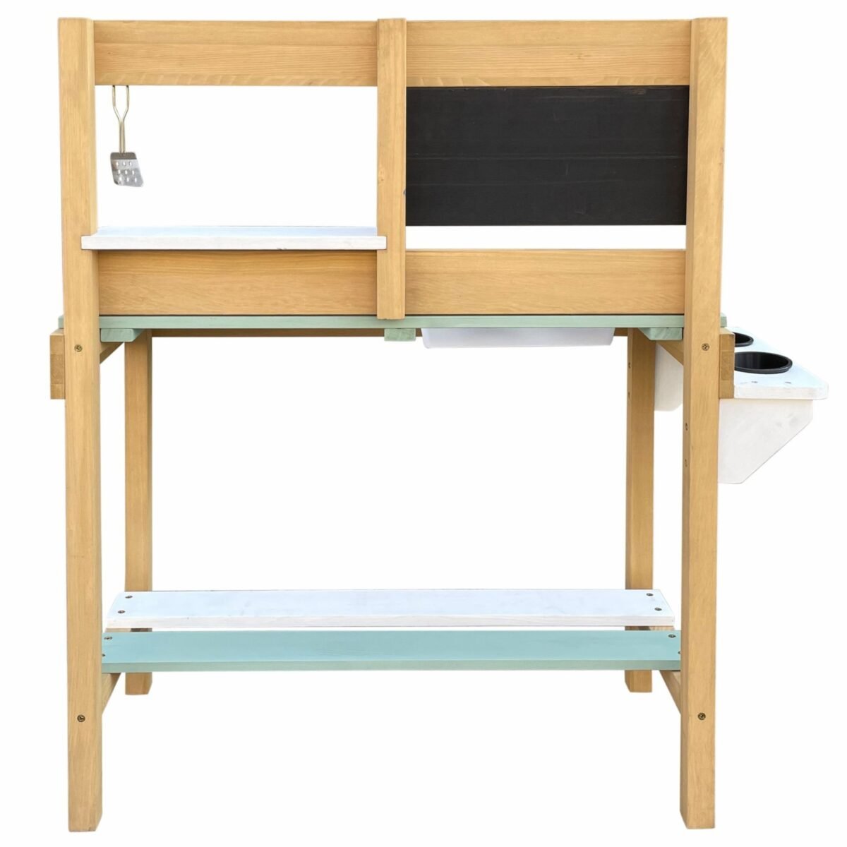 Didelė medinė virtuvėlė su vandens ir smėlio zona – Paveikslėlis 4