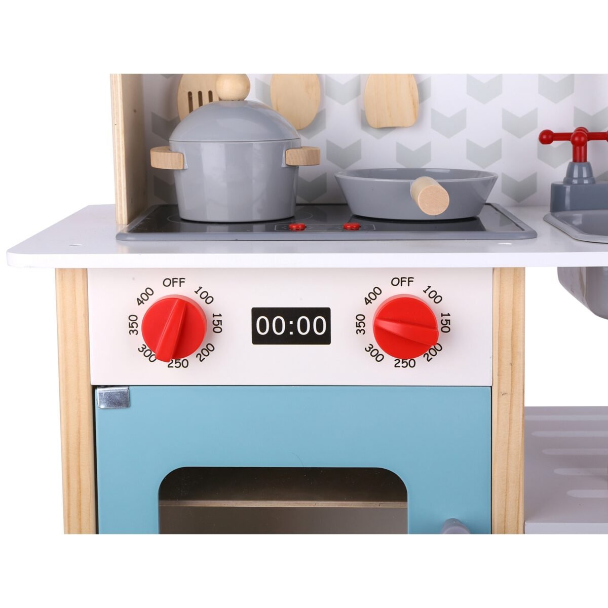 Medinė virtuvėlė vaikams su garso ir šviesos efektais – Paveikslėlis 12