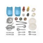 Didelė vaikiška žaidimų virtuvėlė su garsais, šviesomis ir priedais – Paveikslėlis 4