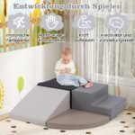 Dideli 4 dalių putplasčio blokeliai žaidimams ir laipiojimui (Juoda) – Paveikslėlis 3