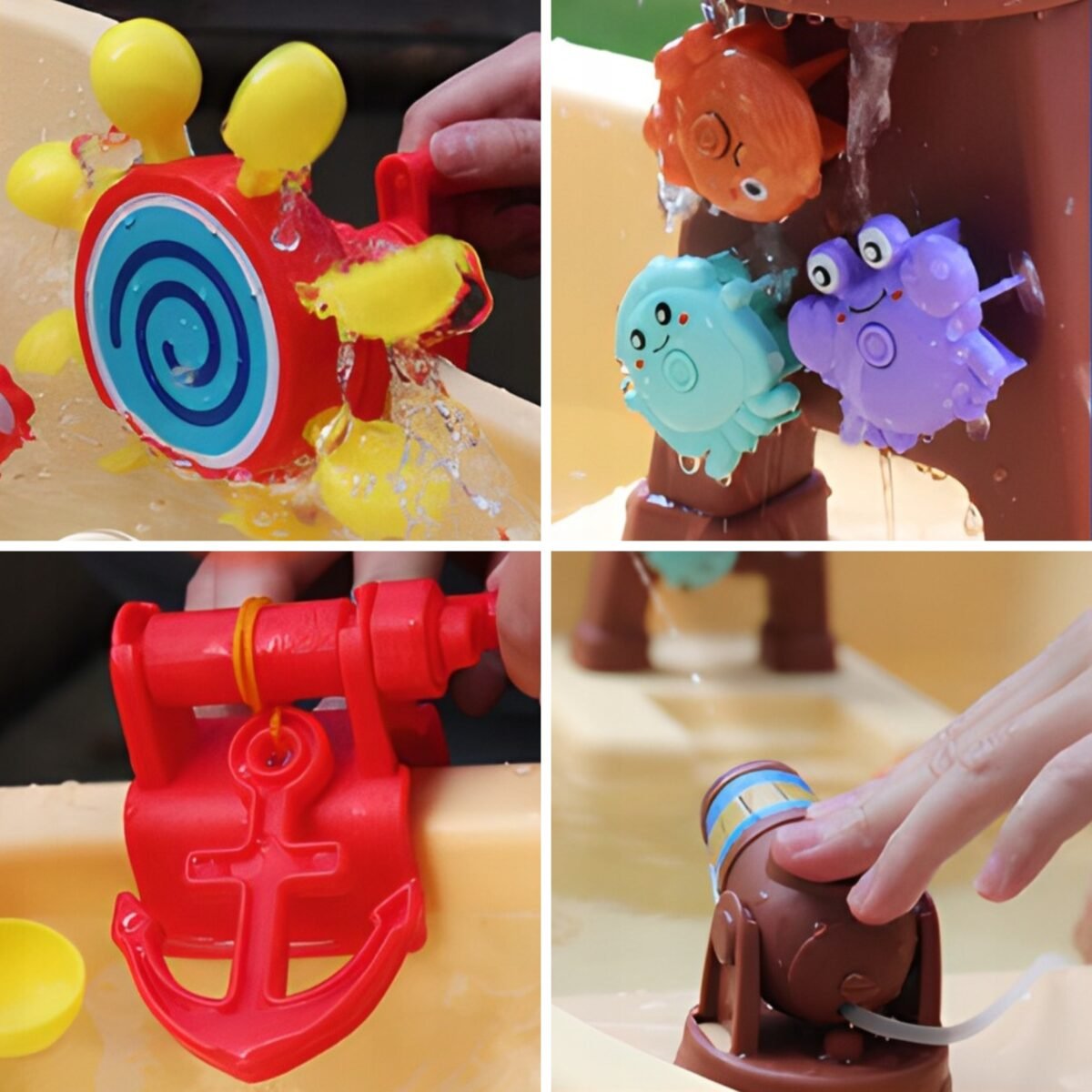 Vandens ir smėlio stalas su skėčiu ir burbulų mašina – Paveikslėlis 11