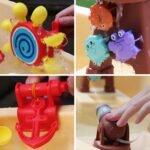 Vandens ir smėlio stalas su skėčiu ir burbulų mašina – Paveikslėlis 11