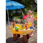 Vandens ir smėlio stalas su skėčiu ir burbulų mašina – Paveikslėlis 6