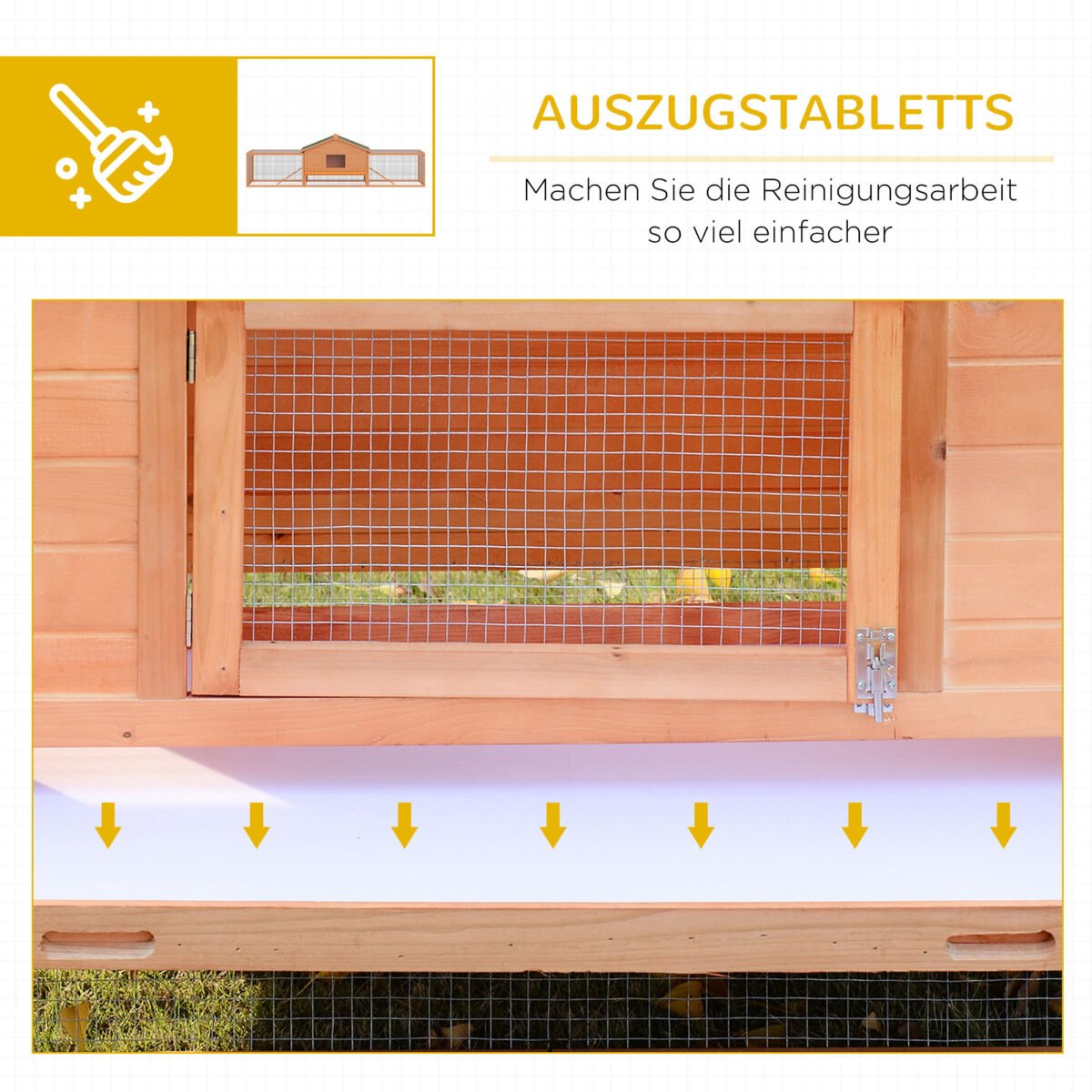 Didelis smulkių gyvūnų namelis su dviem lakstymo aptvarais – Paveikslėlis 6