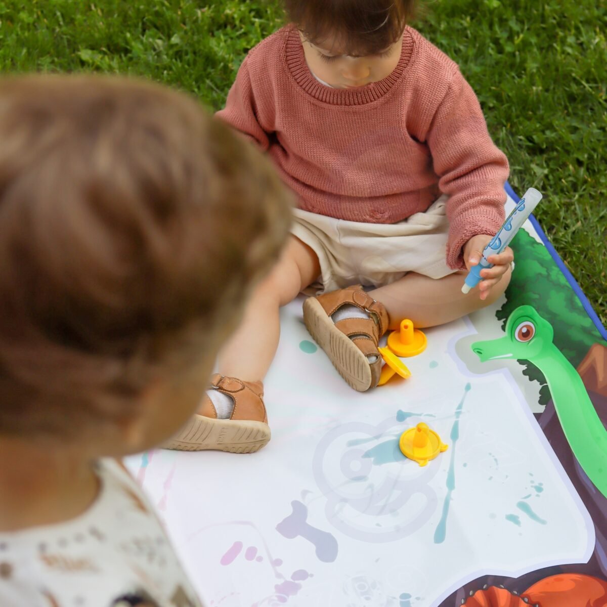 Didelis vandens piešimo kilimėlis su antspaudais ir trafaretais – Paveikslėlis 6