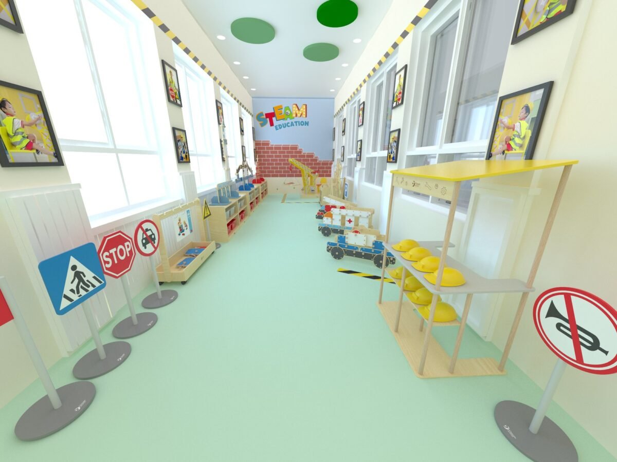 Didelių medinių konstravimo kaladėlių rinkinys transporto priemonėms 124 dalių – Paveikslėlis 7