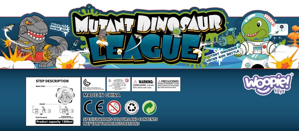 Dinozauro kuprinės vandens pistoletas – Paveikslėlis 6