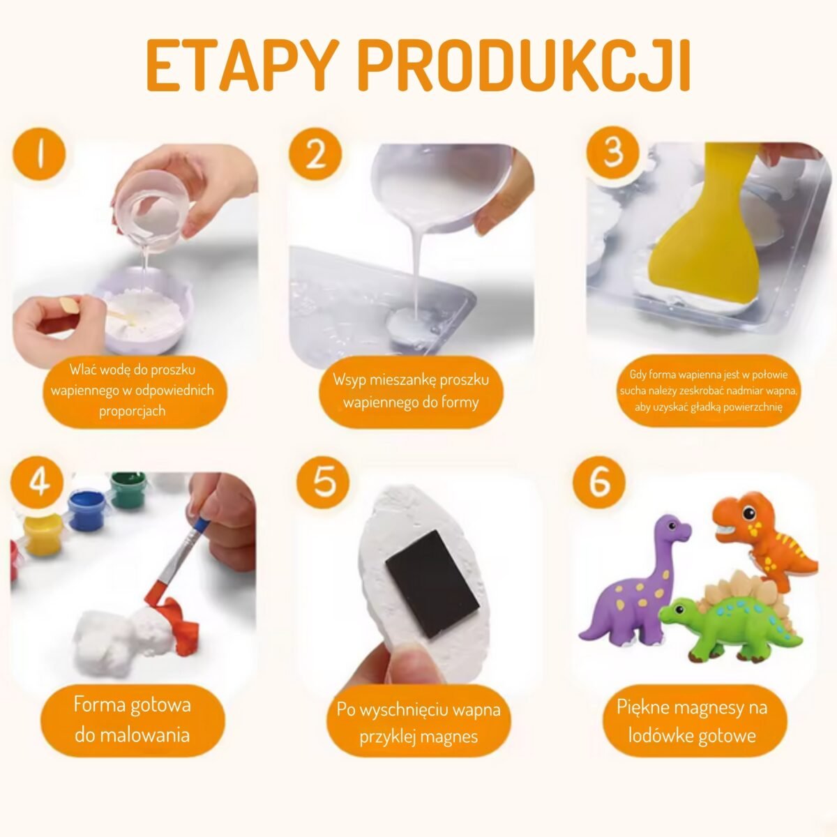 Dinozaurų figūrėlių liejimo ir dažymo rinkinys – Paveikslėlis 3